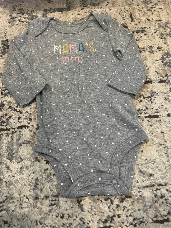 Carter's Other - Carter's Gray Polka Dot "Mama's Mini" Long Sleeve One-Piece